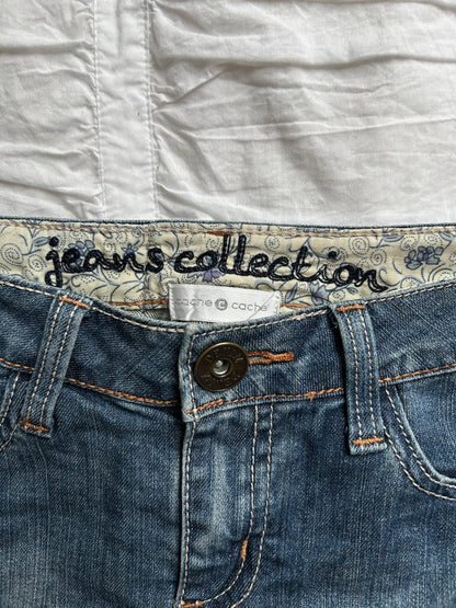 Vintage Cache Cache Minirock Denim mit Spitze