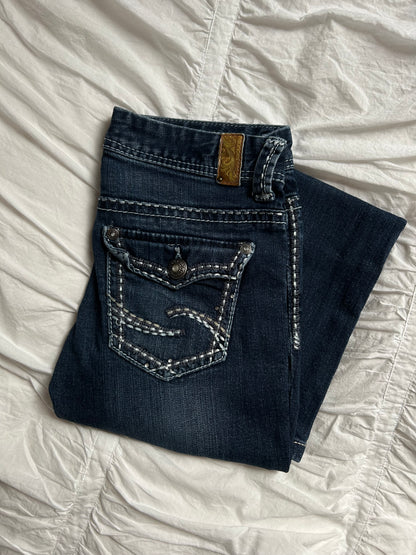 Vintage Maurices Denim Bootcut mit markanten Kontrastnähten
