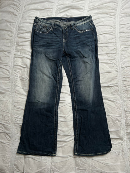 Vintage Vigoss Heritage Fit Boot Cut Jeans Pailetten