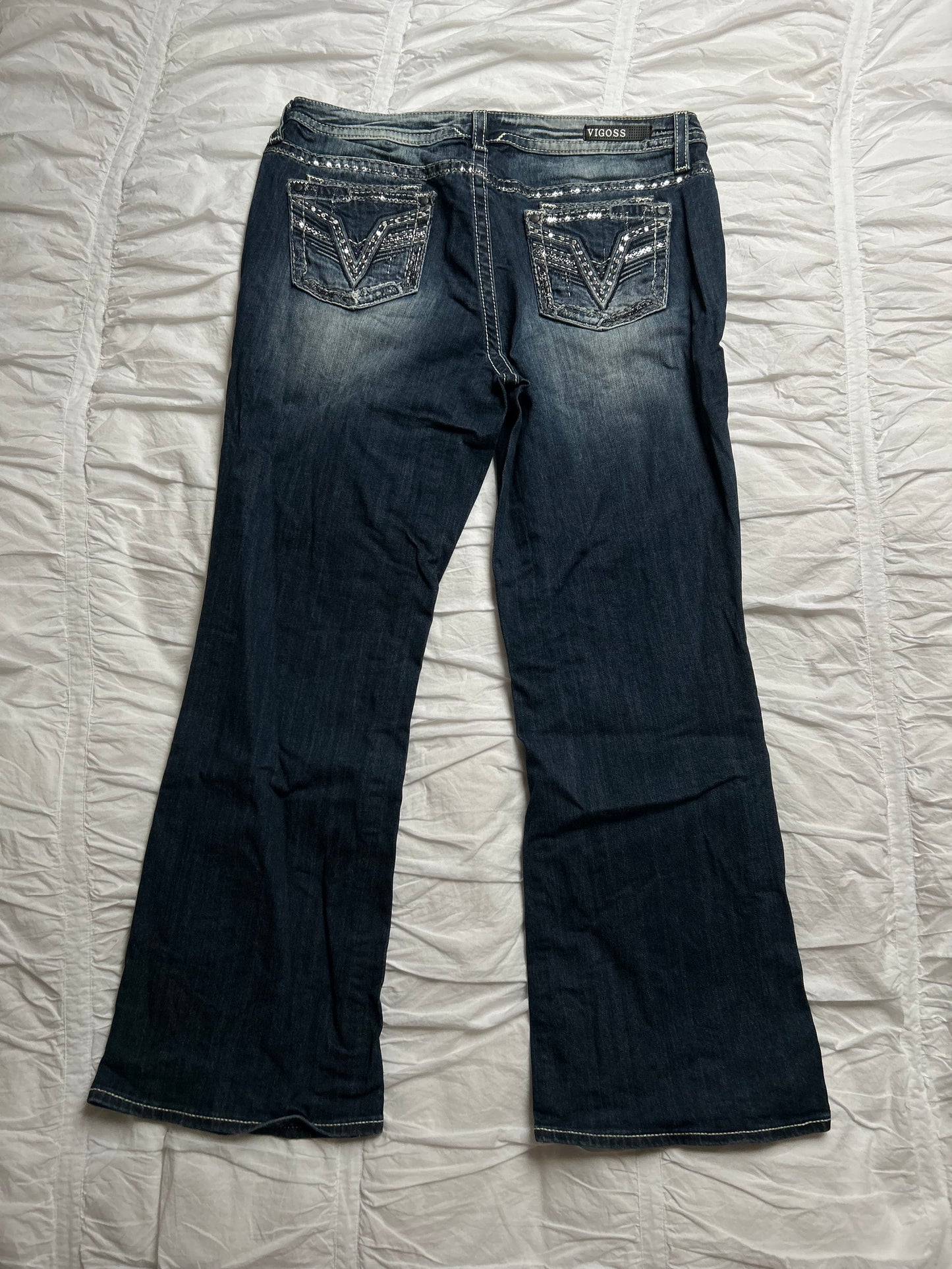 Vintage Vigoss Heritage Fit Boot Cut Jeans Pailetten