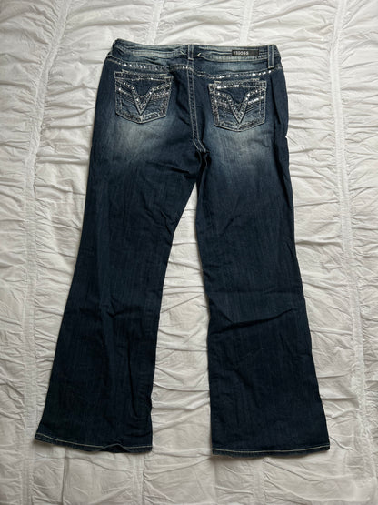 Vintage Vigoss Heritage Fit Boot Cut Jeans Pailetten