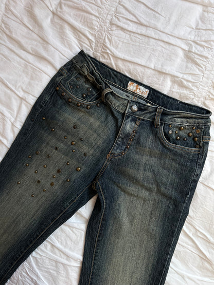 Vintage Crest Denim Bronze Studs & Sand Wash