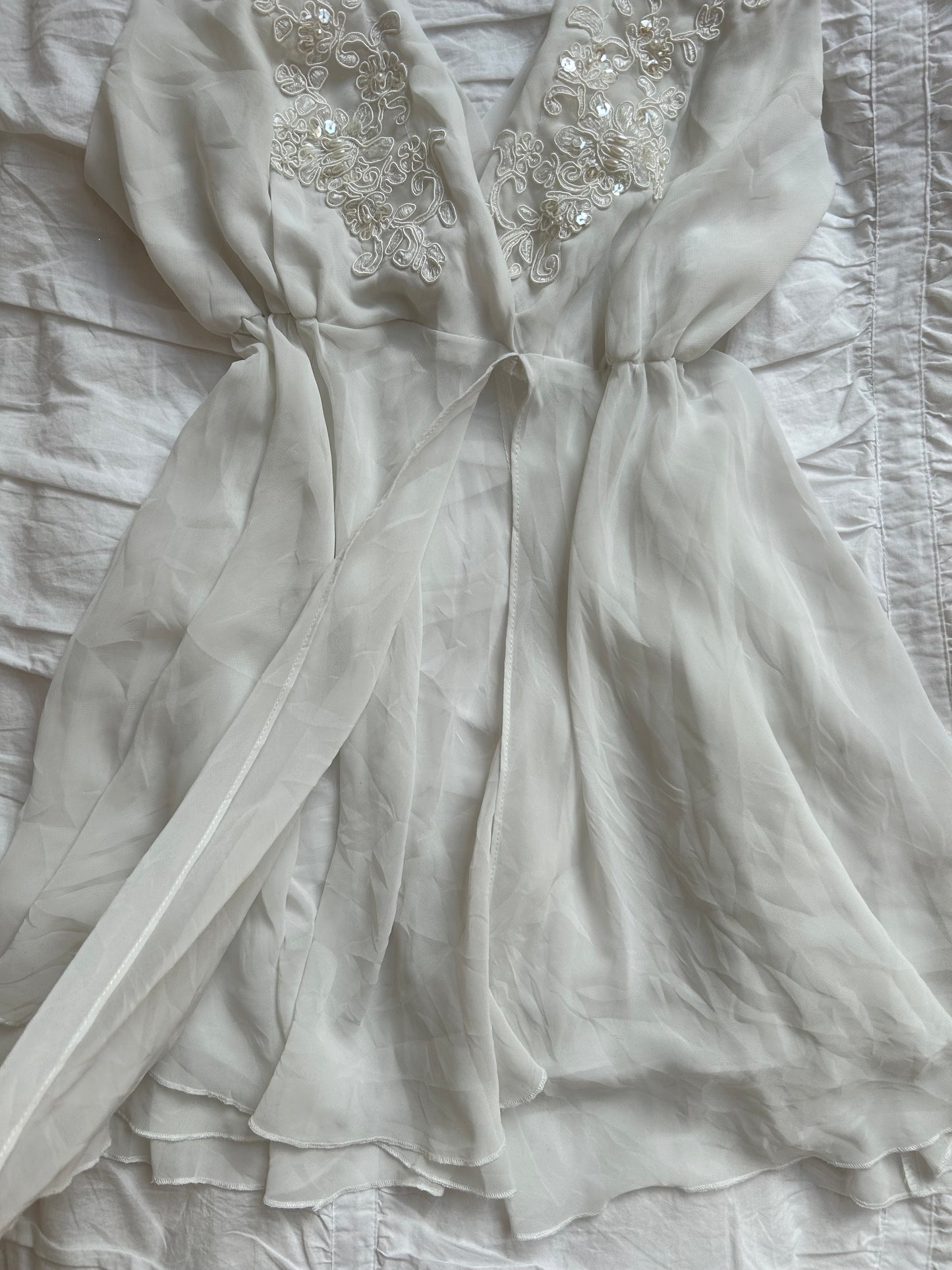 Vintage California Dynasty Babydoll – Pailletten & Stickerei