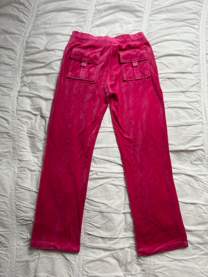 Classic Juicy Couture Velour Track Pants with Back Pockets Pink