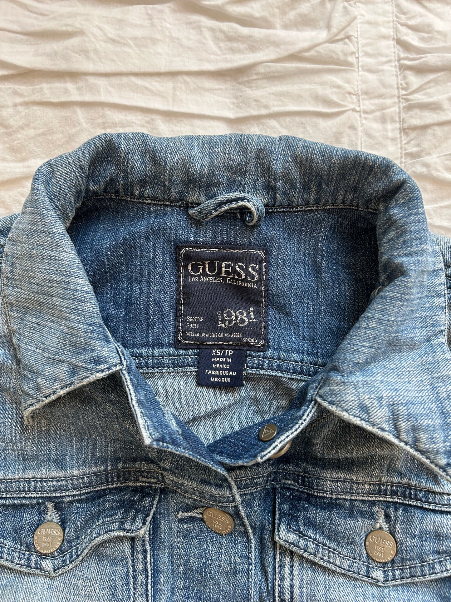 GUESS Jeansjacke Blau