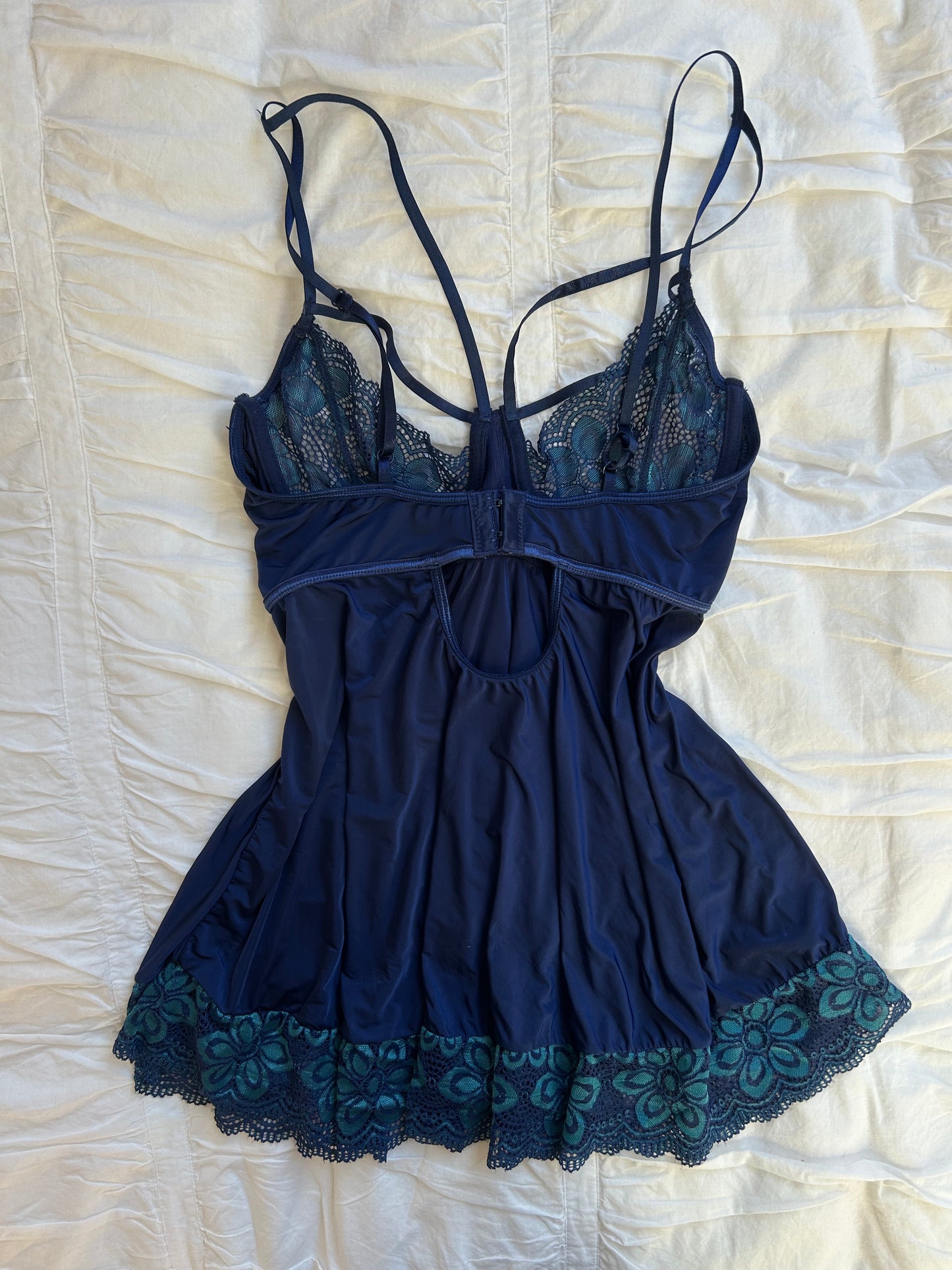 Vintage iCollection Babydoll – Florale Spitze & Strappy Back