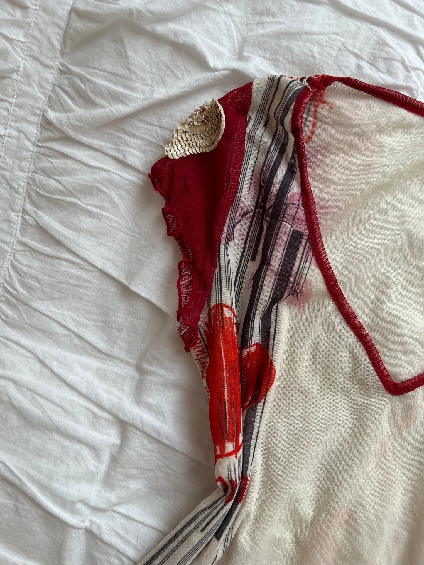 Sonia Fortuna Top – Floral-Print & Pailletten-Details