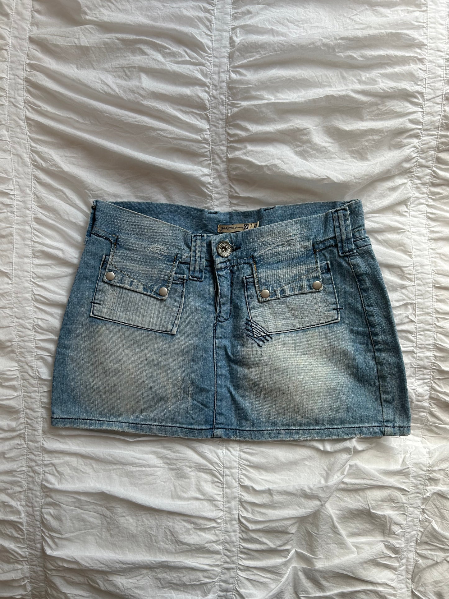 Vintage Gassata Jeans Minirock