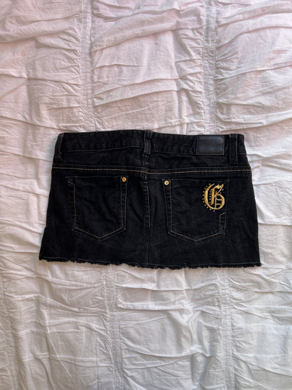 Vintage Guess Denim Minirock Gold-Logo