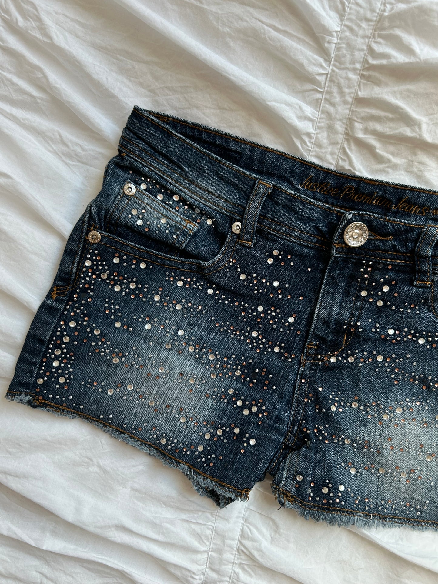Vintage Justice Denim Shorts mit Strass